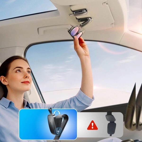 Magnetyczny Uchwyt na Okulary Joyroom | Klips Premium na Osłonę Przeciwsłoneczną - Lumea Shop